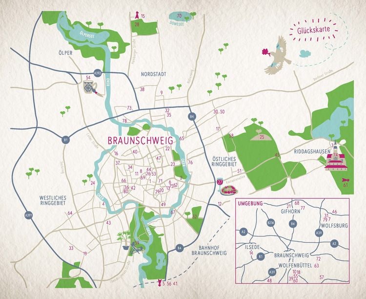 Produktbild: Glücksorte in und um Braunschweig