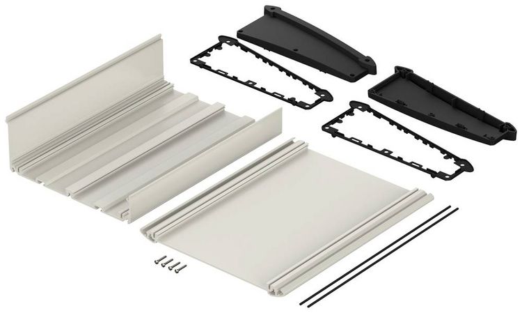 Produktbild: Bopla Alu-Topline ATPH-IP 2385-0300 SET Pult-Geh&auml;use (L x B x H) 232.60 x 300 x 86.20 mm Aluminium, ABS Natur, Schwarz (RAL 9005) 1 St.
