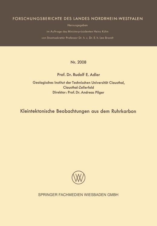 Produktbild: Kleintektonische Beobachtungen aus dem Ruhrkarbon