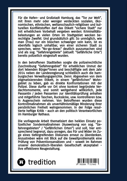 Produktbild: Polizeilich ausgewiesene Gefahrengebiete bzw. Gef&auml;hrliche Orte -
