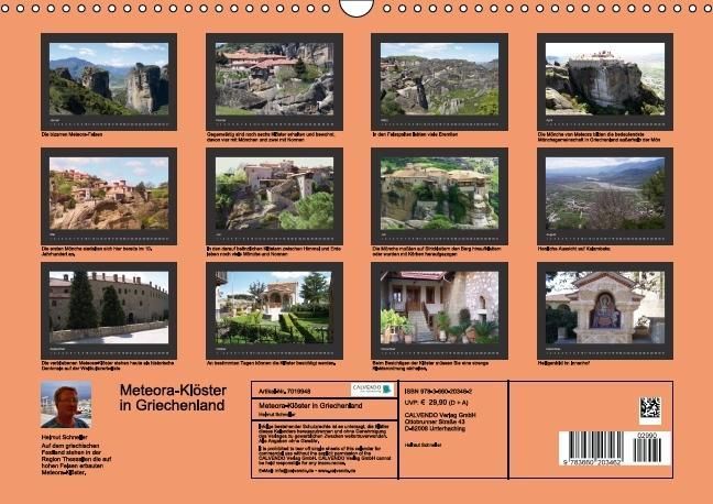 Produktbild: Meteora-Kl&ouml;ster in Griechenland (Wandkalender immerw&auml;hrend DIN A3 quer)