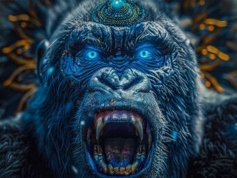 Produktbild: CALVENDO Puzzle Der mutige Gorilla | 1000 Teile Lege-Gr&ouml;&szlig;e 64x48cm Foto-Puzzle f&uuml;r gl&uuml;ckliche Stunden