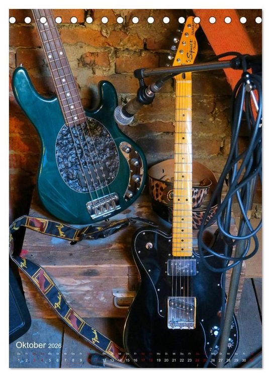 Produktbild: Gitarren backstage (Tischkalender 2026 DIN A5 hoch), CALVENDO Monatskalender