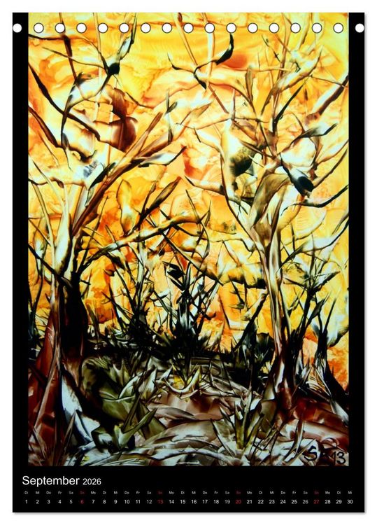 Produktbild: Wachs-Mal-ART encaustic (Tischkalender 2026 DIN A5 hoch), CALVENDO Monatskalender