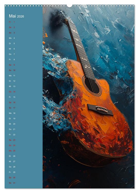 Produktbild: Strings & Dreams: Ein Jahr musikalischer Inspiration (hochwertiger Premium Wandkalender 2026 DIN A2 hoch), Kunstdruck in Hochglanz