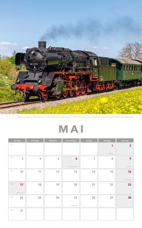 Produktbild: Dampfloks Kalender 2027 mit 2 Blechschildern
