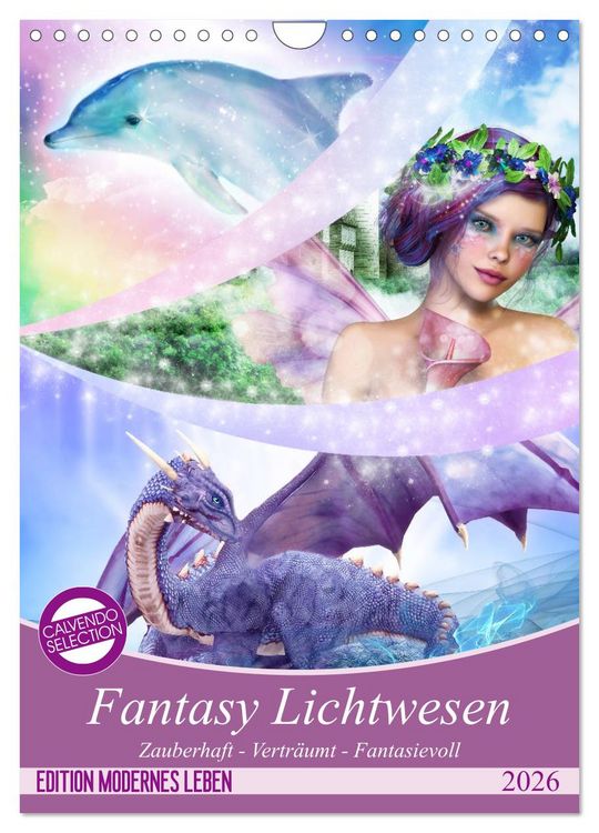 Produktbild: Fantasy Lichtwesen (Wandkalender 2026 DIN A4 hoch), CALVENDO Monatskalender