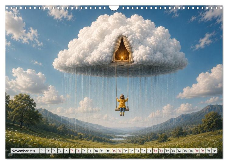 Produktbild: Fantastische Illusionen - Mystischer Kunstkalender (Wandkalender 2027 DIN A3 quer), CALVENDO Monatskalender