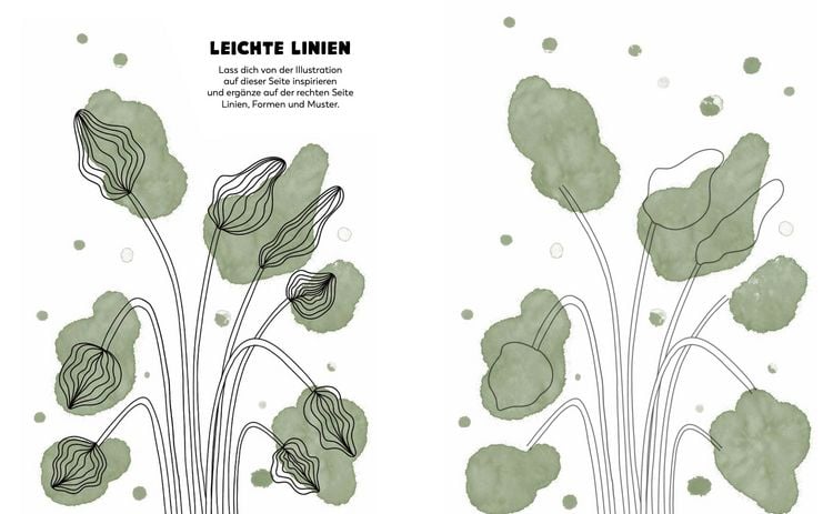 Produktbild: Achtsam zeichnen. Kreativbuch zum Reinzeichnen inkl. Fineliner!