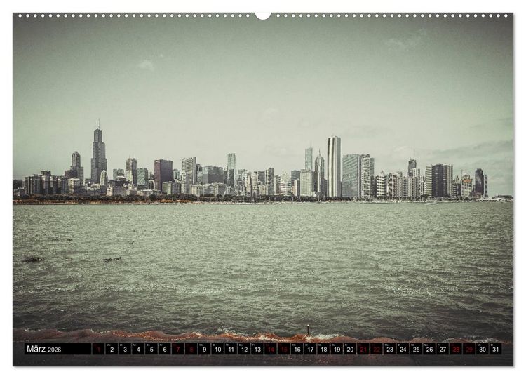 Produktbild: Metropole Chicago (Wandkalender 2026 DIN A2 quer), CALVENDO Monatskalender