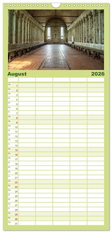 Produktbild: Familienplaner 2026 - Welterbe Mont-Saint-Michel mit 5 Spalten (Wandkalender, 21 x 45 cm) CALVENDO