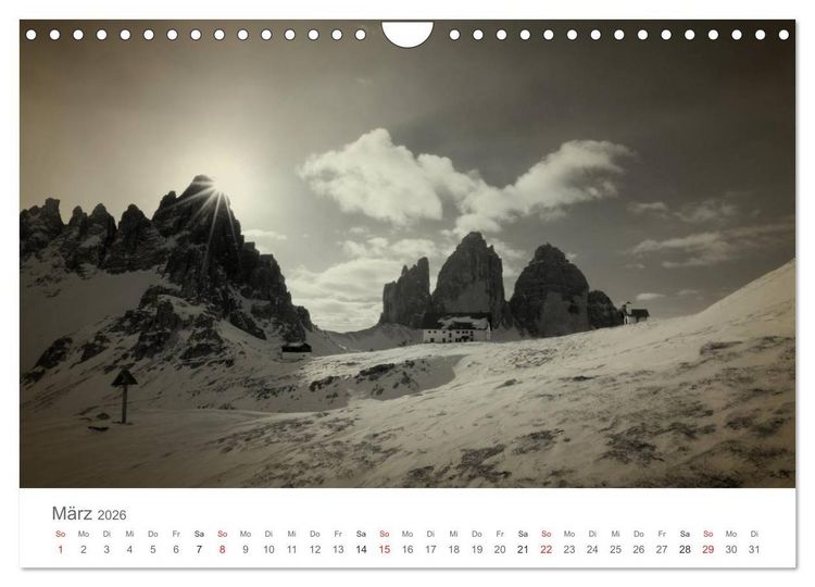 Produktbild: Drei Zinnen - S&uuml;dtirols Wahrzeichen (Wandkalender 2026 DIN A4 quer), CALVENDO Monatskalender