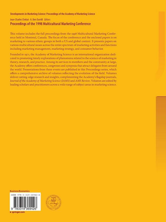 Produktbild: Proceedings of the 1998 Multicultural Marketing Conference