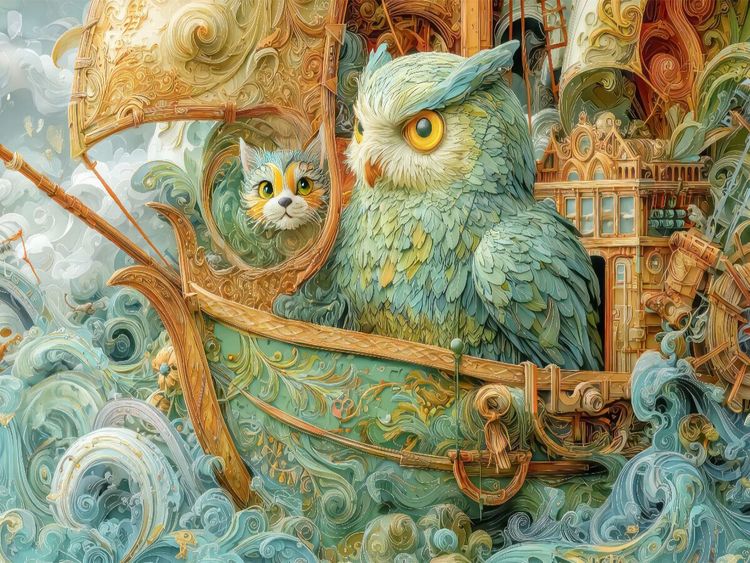 Produktbild: CALVENDO Puzzle Werke der Fantasie | 1000 Teile Lege-Gr&ouml;&szlig;e 64x48cm Foto-Puzzle f&uuml;r gl&uuml;ckliche Stunden