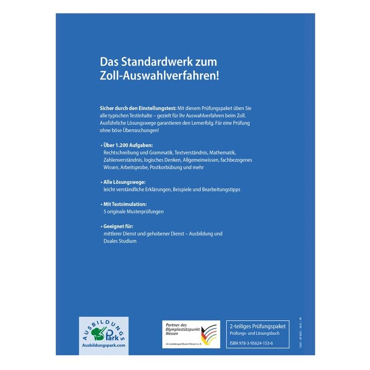 Produktbild: Einstellungstest Zoll: Pr&uuml;fungspaket mit Testsimulation