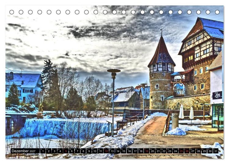 Produktbild: Balingen - ein visueller Streifzug durch die Stadt (Tischkalender 2027 DIN A5 quer), CALVENDO Monatskalender