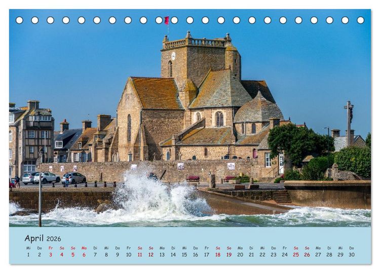 Produktbild: Unterwegs in der Normandie (Tischkalender 2026 DIN A5 quer), CALVENDO Monatskalender
