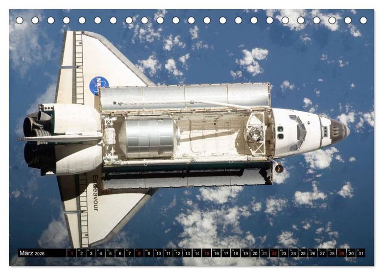 Produktbild: Space Shuttle. Impressionen aus der Raumfahrt (Tischkalender 2026 DIN A5 quer), CALVENDO Monatskalender