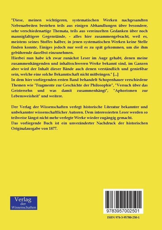 Produktbild: Parerga und Paralipomena