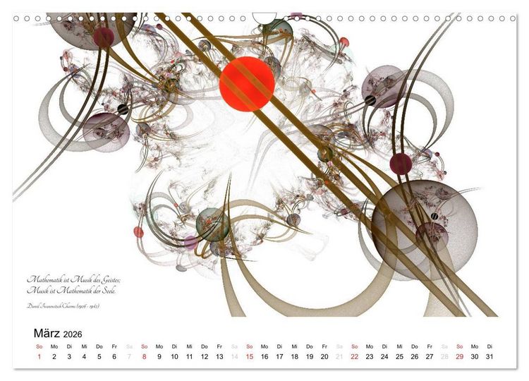 Produktbild: Mathematik - Grafiken und Zitate 2026 (Wandkalender 2026 DIN A3 quer), CALVENDO Monatskalender