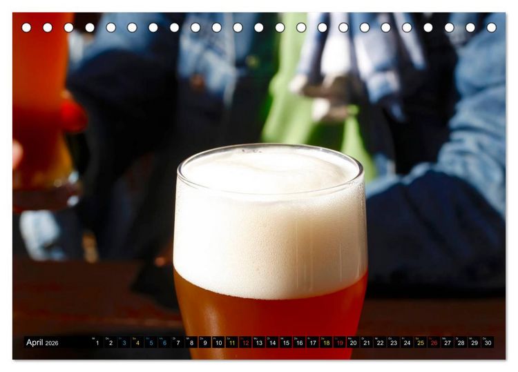 Produktbild: Biergenuss zu jeder Jahreszeit (Tischkalender 2026 DIN A5 quer), CALVENDO Monatskalender