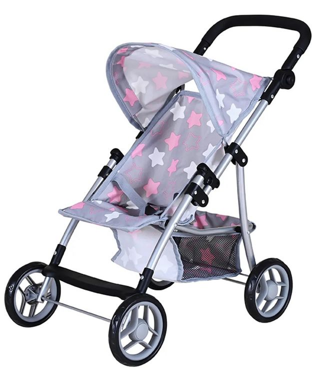 Knorrtoys 16844 - Puppenbuggy Liba Star Grey Pink, klappbar, Schieberhhe:  33-59cm kaufen