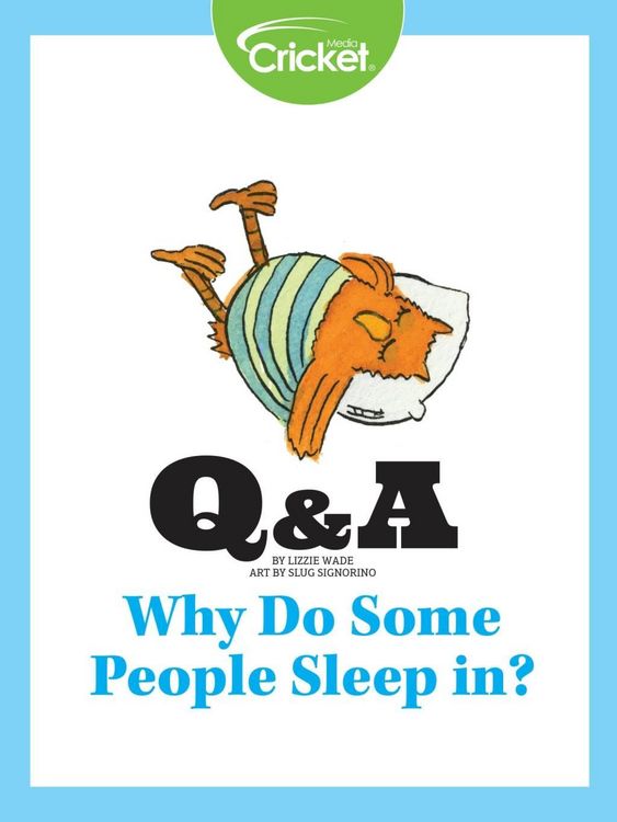 Produktbild: Why Do Some People Sleep in?