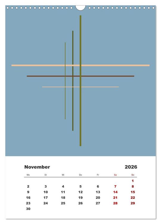 Produktbild: GeoArt - geometrische Formen (Wandkalender 2026 DIN A3 hoch), CALVENDO Monatskalender
