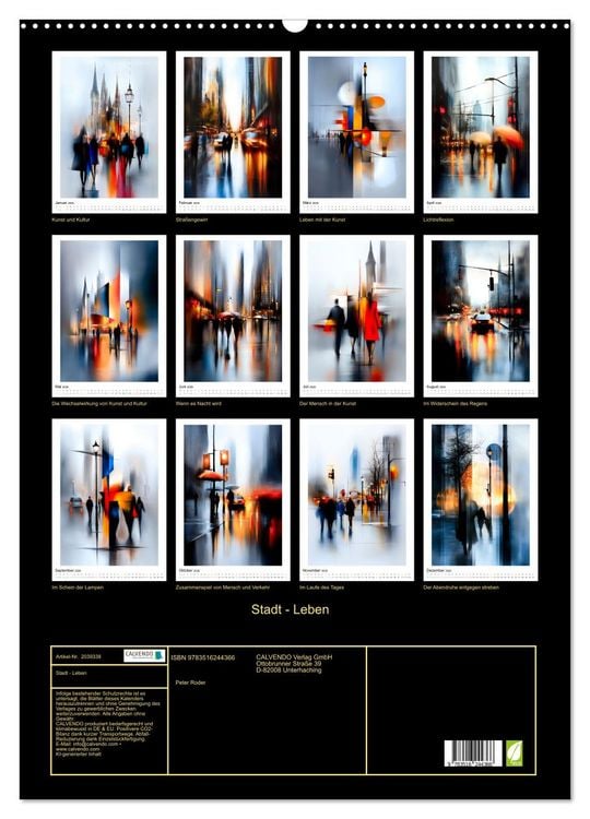 Produktbild: Stadt - Leben (Wandkalender 2026 DIN A2 hoch), CALVENDO Monatskalender