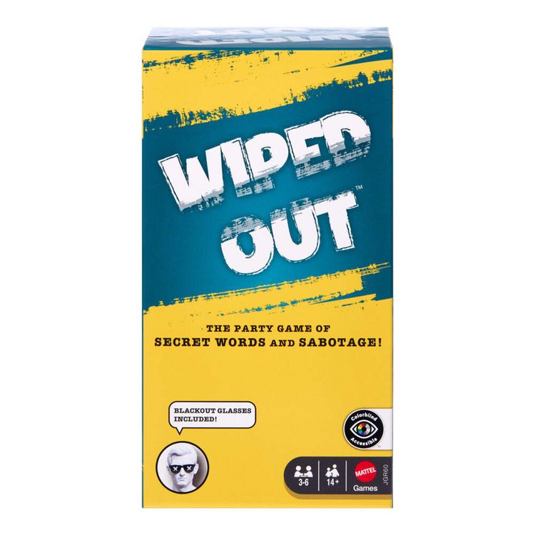 Produktbild: Wiped Out Partyspiel, Ratespiel für Familien, Teenager, Erwachsene mit löschbaren Hinweisen und Brille für 3 bis 6 Spieler
