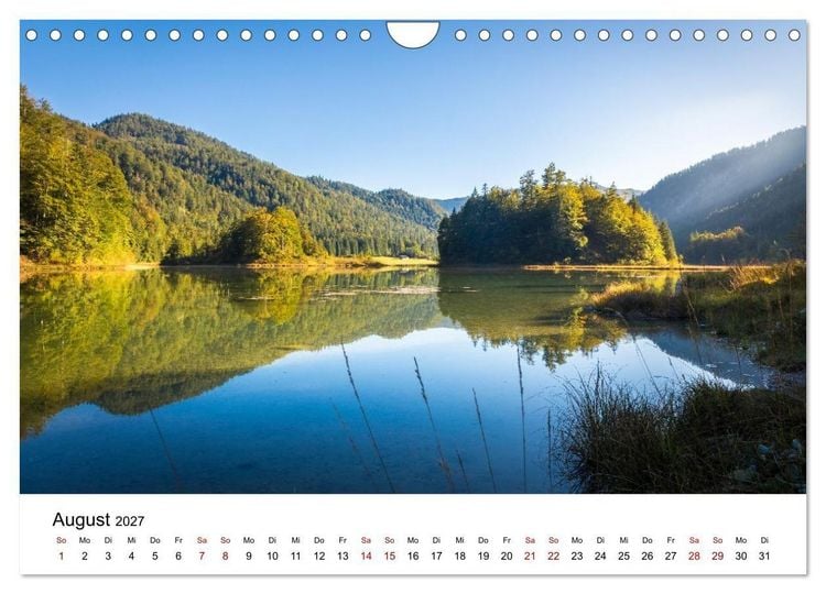 Produktbild: Bayerische Seen - Wo die Berge das Wasser ber&uuml;hren (Wandkalender 2027 DIN A4 quer), CALVENDO Monatskalender