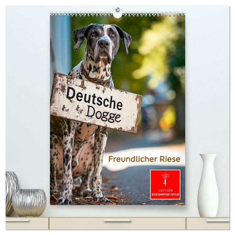 Produktbild: Deutsche Dogge - freundlicher Riese (hochwertiger Premium Wandkalender 2026 DIN A2 hoch), Kunstdruck in Hochglanz