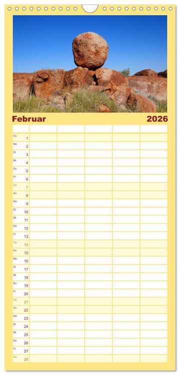 Produktbild: Familienplaner 2026 - Unterwegs in Australiens Nationalparks mit 5 Spalten (Wandkalender, 21 x 45 cm) CALVENDO