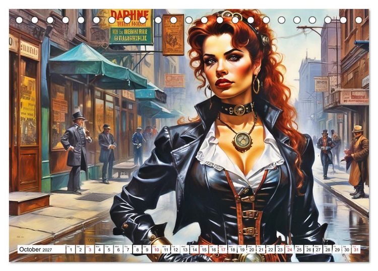 Produktbild: Daphne&rsquo;s Habitats, the Graphic Worlds of a Digital Muse (Desk Calendar 2027 DIN A5 landscape), CALVENDO 12 Month DeskCalendar