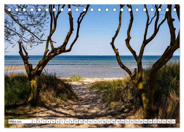 Produktbild: Ostseeinsel Poel - K&uuml;stenimpressionen (Tischkalender 2026 DIN A5 quer), CALVENDO Monatskalender