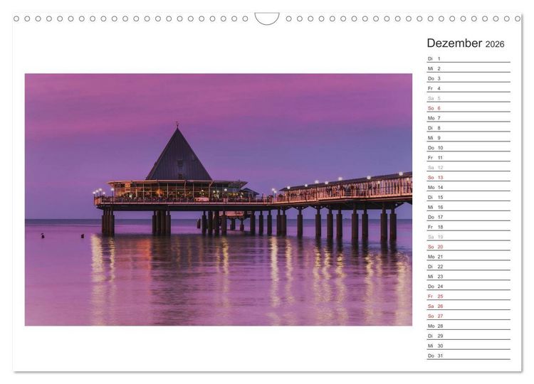 Produktbild: Zeit f&uuml;r Erholung - Insel Usedom / Geburtstagskalender (Wandkalender 2026 DIN A3 quer), CALVENDO Monatskalender