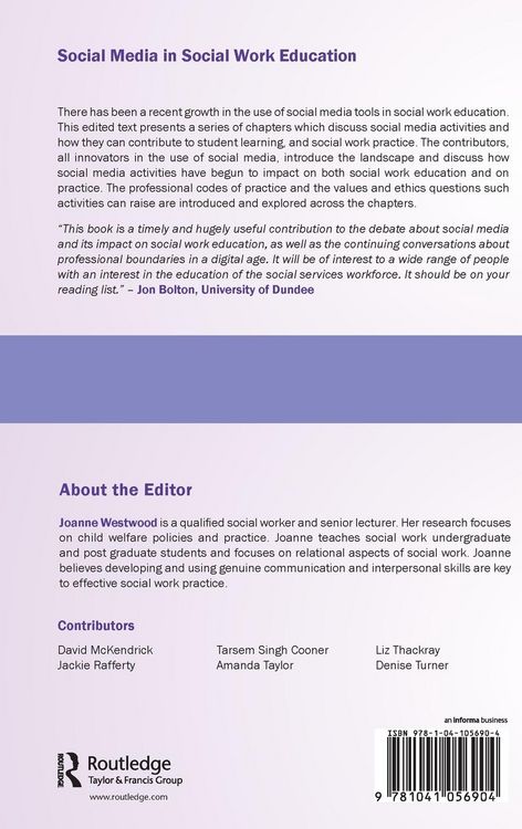 Produktbild: Social Media in Social Work Education