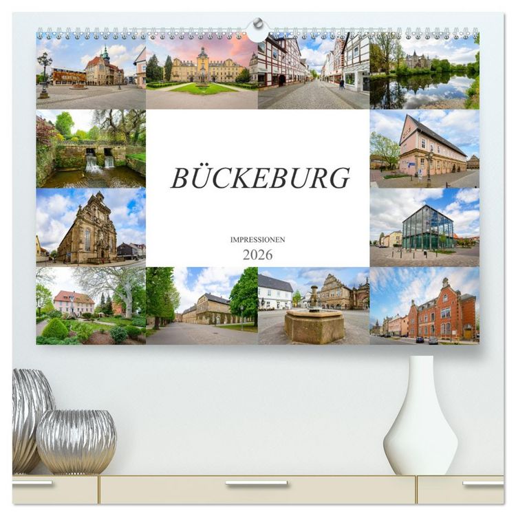 Produktbild: B&uuml;ckeburg Impressionen (hochwertiger Premium Wandkalender 2026 DIN A2 quer), Kunstdruck in Hochglanz