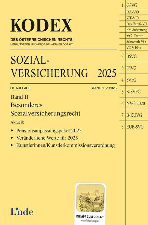 Produktbild: KODEX Sozialversicherung 2025, Band II