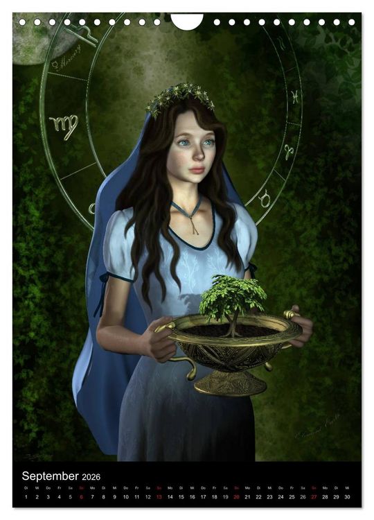 Produktbild: Unter Sternen geboren - Fantasy Tierkreis im Zeichen der Frau (Wandkalender 2026 DIN A4 hoch), CALVENDO Monatskalender
