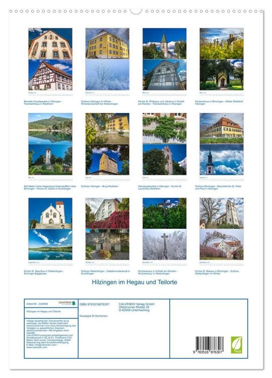 Produktbild: Hilzingen im Hegau und Teilorte (hochwertiger Premium Wandkalender 2027 DIN A2 hoch), Kunstdruck in Hochglanz