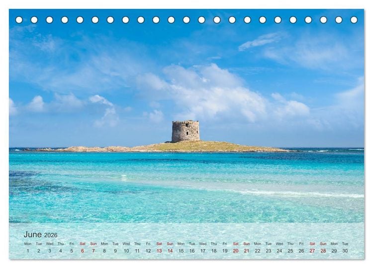 Produktbild: Wonderful Sardinia (Desk Calendar 2026 DIN A5 landscape), CALVENDO 12 Month DeskCalendar