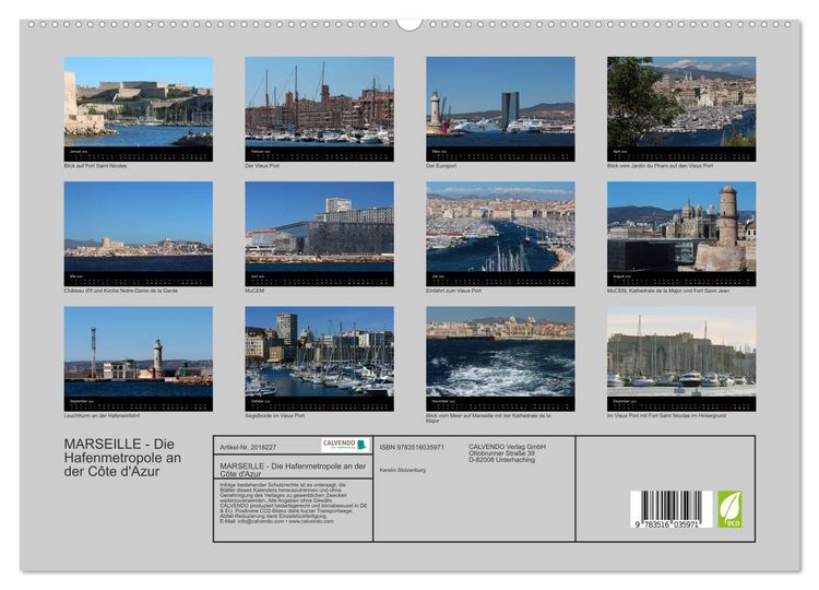 Produktbild: MARSEILLE - Die Hafenmetropole an der C&ocirc;te d'Azur (hochwertiger Premium Wandkalender 2026 DIN A2 quer), Kunstdruck in Hochglanz