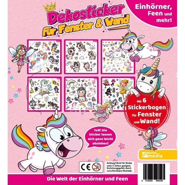 Produktbild: Fenster- / Wandbild: Einh&ouml;rner, Feen & mehr!