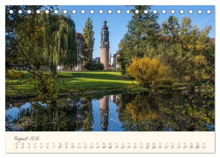 Produktbild: Weimar Die europ&auml;ische Kulturstadt (Tischkalender 2026 DIN A5 quer), CALVENDO Monatskalender