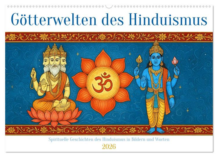 Produktbild: G&ouml;tterwelten des Hinduismus (Wandkalender 2026 DIN A2 quer), CALVENDO Monatskalender