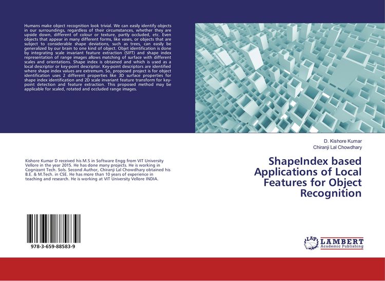 Produktbild: ShapeIndex based Applications of Local Features for Object Recognition