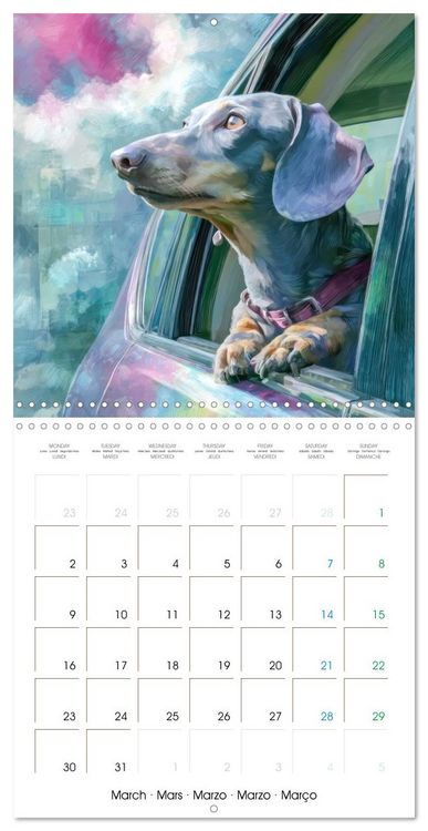 Produktbild: Dachshunds Illustrations - A hunter with humorous nature (Wall Calendar 2026 12 &times; 12 Inch) CALVENDO 12 Month Wall Calendar
