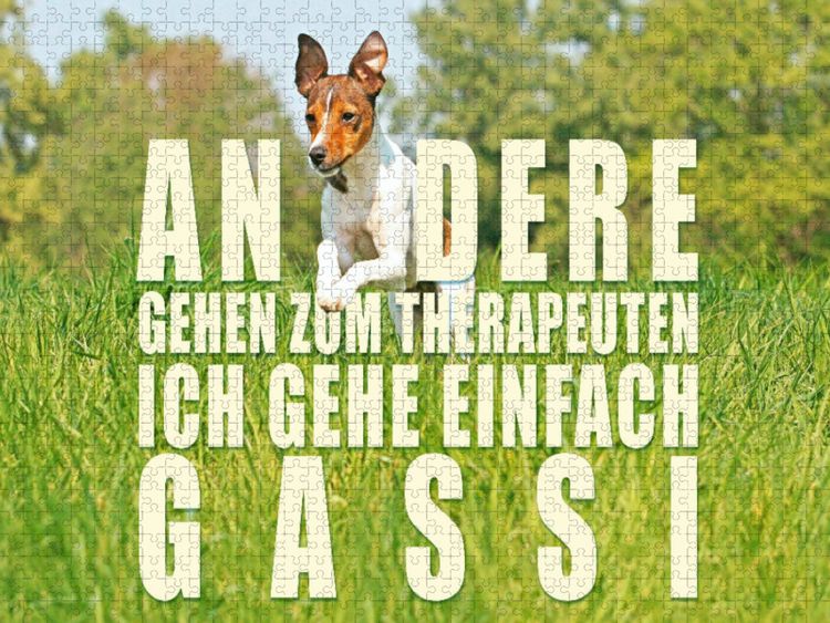 Produktbild: CALVENDO Puzzle Jack Russell Terrier rennt &uuml;ber eine Wiese | 2000 Teile Lege-Gr&ouml;&szlig;e 90x67cm Foto-Puzzle f&uuml;r gl&uuml;ckliche Stunden