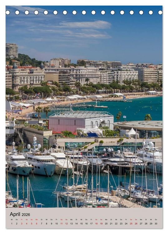 Produktbild: C&Ocirc;TE D&rsquo;AZUR Cannes, Monaco und Nizza (Tischkalender 2026 DIN A5 hoch), CALVENDO Monatskalender